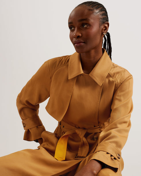 BIFERNO-Outerwear-Look timeless in the BIFERNO. This classic trench coat is perfect for any occasion. Trench coat Midi length Classic collar Belted waist Single breasted buttons Long sleeved- Ted Baker Romania